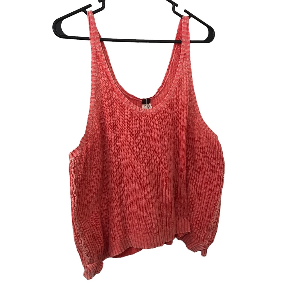 Free People Coral Knit Tank Top